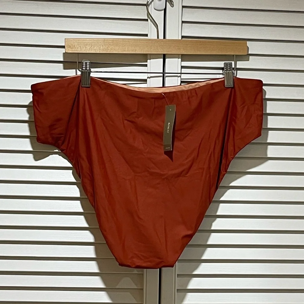 NWT J. Crew High-Rise Bikini‎ Bottom Sz 3X Red